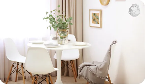 krzesła Benny w skandynawskim wnętrzu